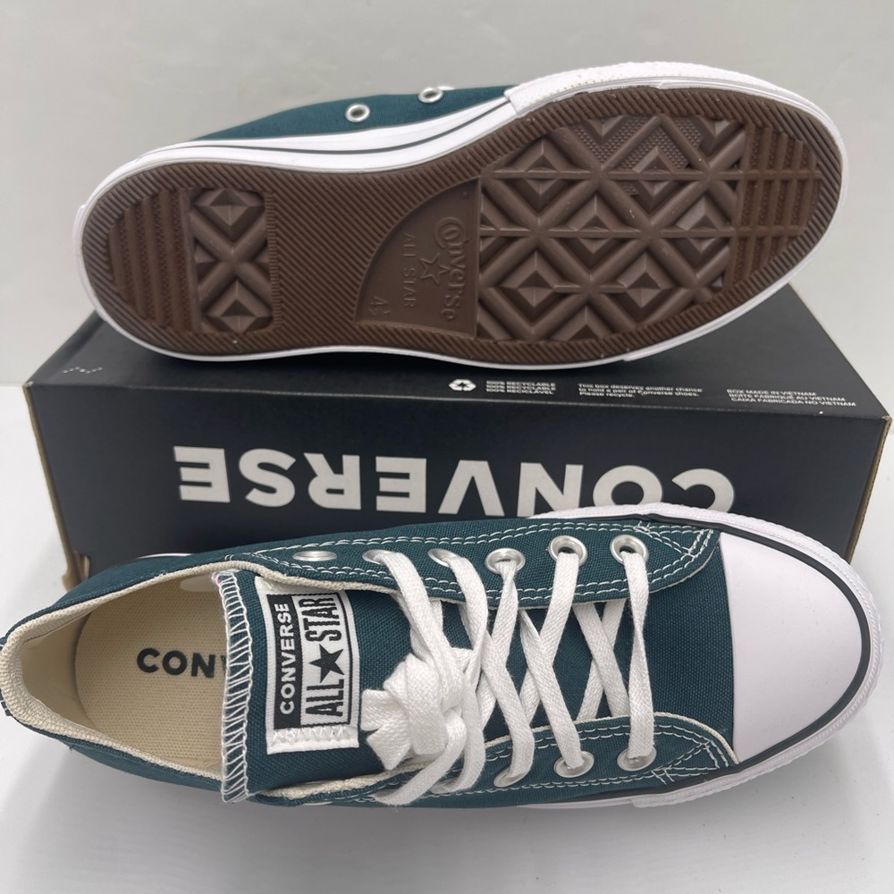 Converse Women's CTAS LIFT OX
DARKLY JADED/WHITE/BLACK Canvas Platform Sneakers - Picture 5 of 16